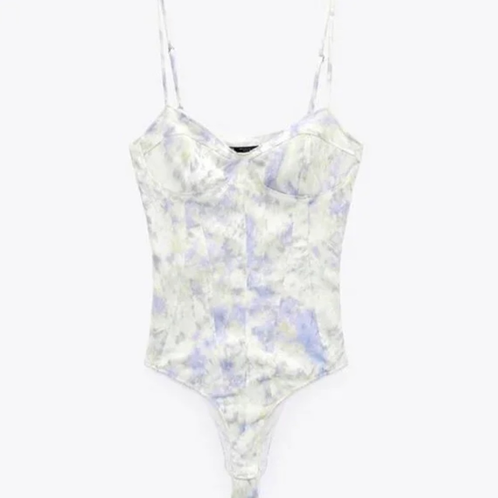 Zara Tie Dye Bodysuit Satin